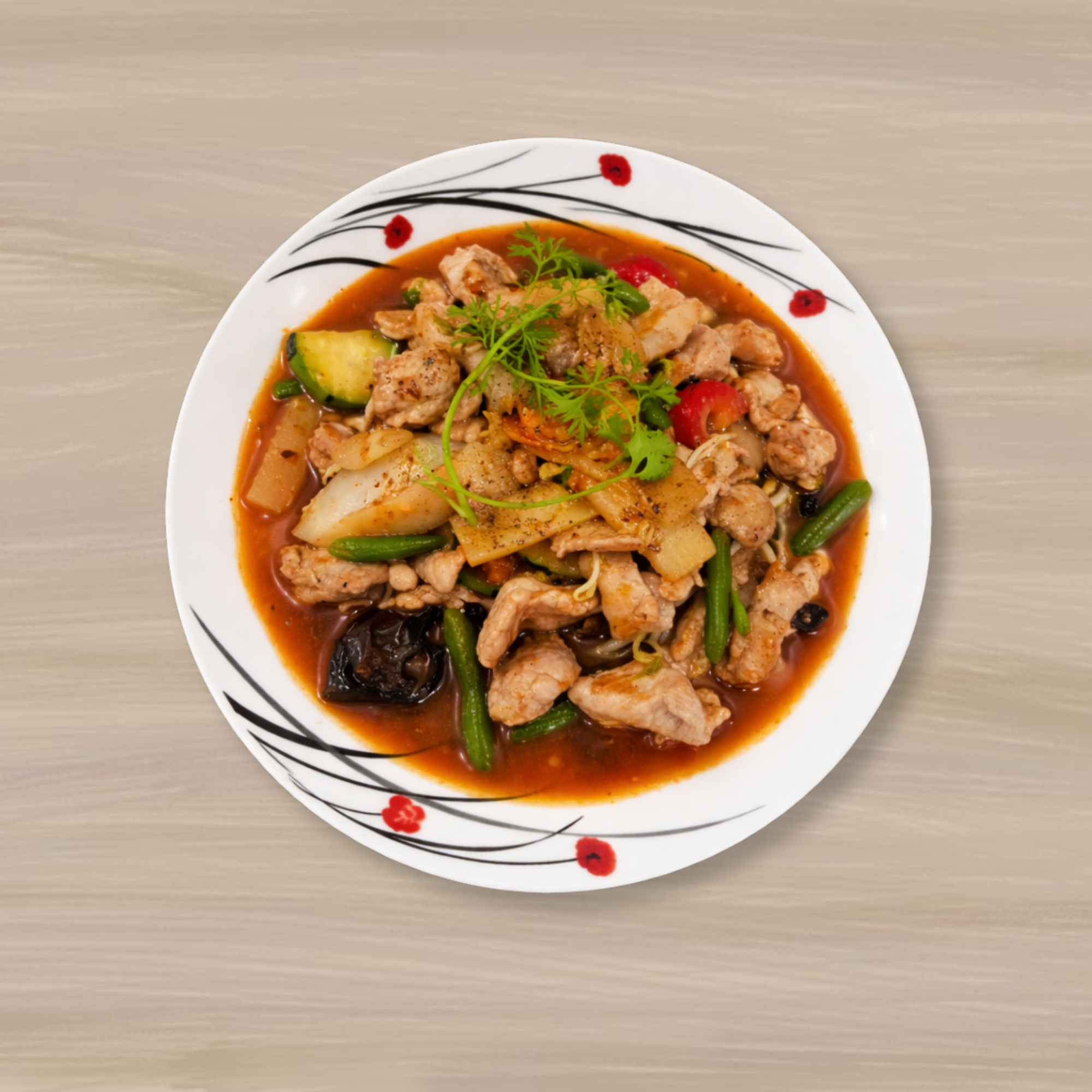 Poulet sauté aux légumes